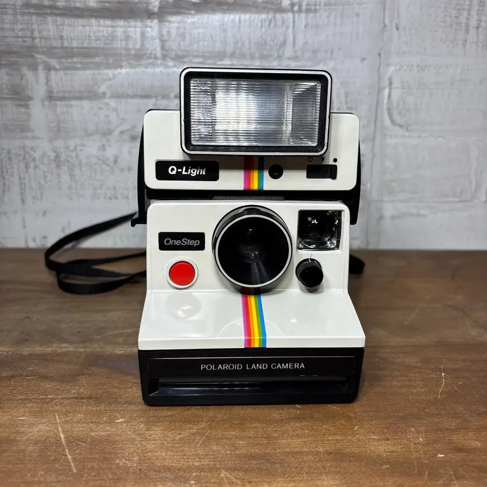 Vintage Polaroid OneStep Land Camera with Q-Light Flash Untested
